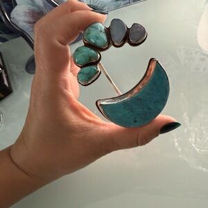 HML Turquoise Crescent Statement Choker